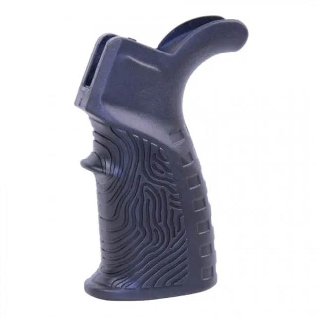Guntec USA AR-15 T37 Rubber Overmold Textured Pistol Grip Black Rubber