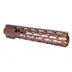 Guntec USA 12in AIR-LOK Series M-LOK Compression Free Floating Handguard With Monolithic Top Rail .308 Cal Anodized Bronze