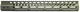 Guntec USA AR-15 15in Ultra Lightweight Thin M-LOK System Free Floating Handguard w/ Monolithic Top Rail Anodized Green