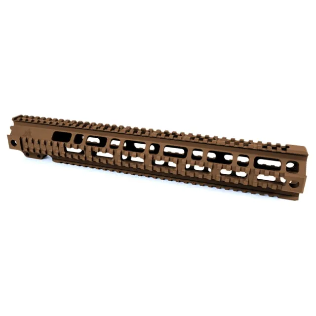 AT3 Tactical AR-15 Pro Quad Rail Free Float Handguard Burnt Bronze 15in