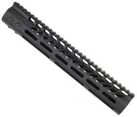 Guntec USA Ultra Lightweight Thin M-LOK Free Floating Handguard w/Monolithic Top Rail 12in Black