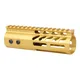 Guntec USA 6" Ultra Lightweight Thin M-LOK Free Floating Handguard w/ Monolithic Top Rail Anodized Gold