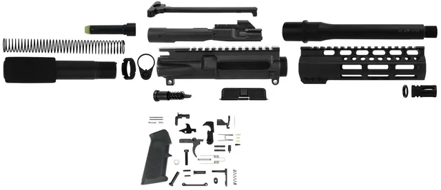 Tacfire Build Kit w/ LPK 7.5" Nitride Black Barrel for AR-15 45 ACP Complete Pistol