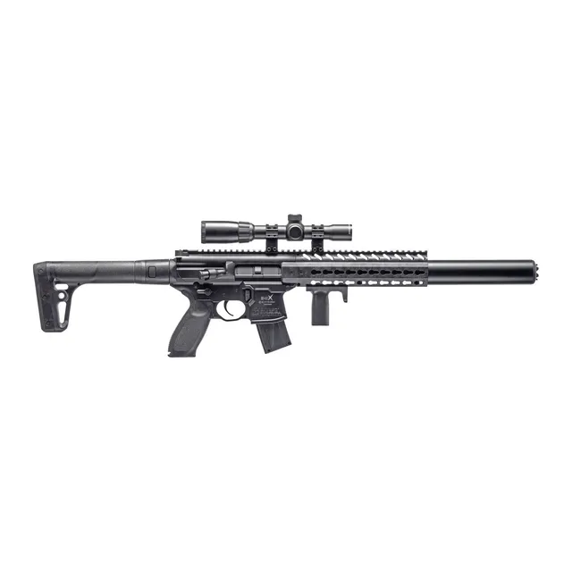 Sig Sauer SIG MCX .177 Semi-Automatic Air Rifle w/ 1-4x24 Scope, Black - AIRMCX