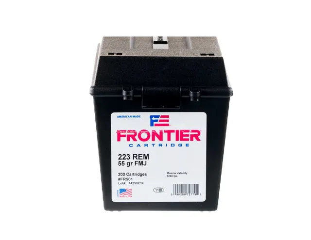 Hornady Frontier .223 Remington 55 Grain FMJ Ammo Can, 200 Rd