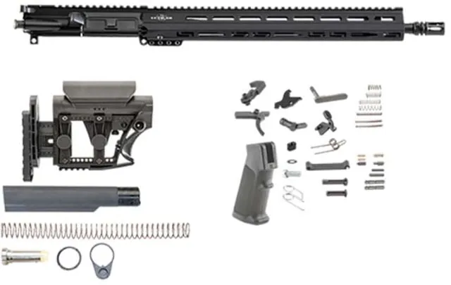 Luth-AR 16 in Light Weight kit minus Lower Receiver w/coll. Stock M-LOK Black Carbine
