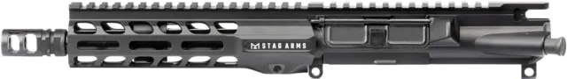Stag Arms AR-15 Tactical Upper Receiver .300 AAC Blackout 8in Barrel GOV-CMV Profile 1-7 Twist 1/2x28 Left Hand VG6 Delta Black