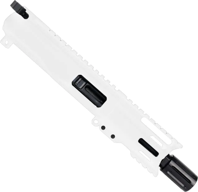 ABC RIFLE COMPANY AR9 9mm Luger Pistol Billet 4in Barrel M-LOK Handguard Complete Upper Receiver w/BCG And Charging Handle White