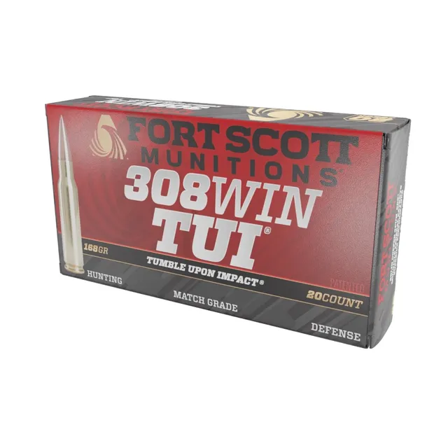 Fort Scott Munitions Brush Hog Tumble Upon Impact .308 Win 168 gr Ammo SCS