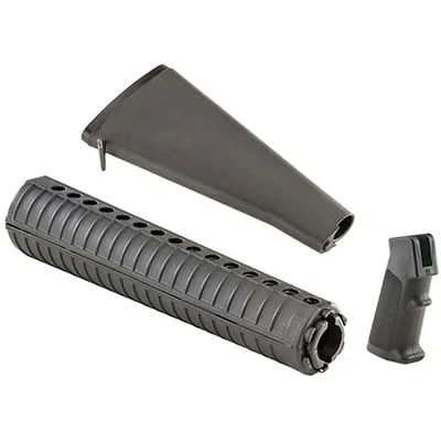 Complete Retro A2 Furniture Kit For AR-15 Black