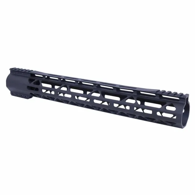 Guntec USA AR-308 Air-Lok Series M-LOK Compression Free Floating Handguard w/ Monolithic Top Rail Gen 2 Anodized Black