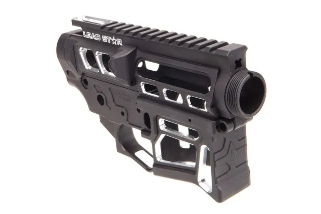 Lead Star Arms LSA-15 - Skeletonized AR-15 Receiver Set -Contrast Cut Black