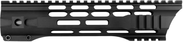 JE Machine Tech M-LOK Free Float Slant Cut Quad Rail Handguard 10in No Anti-Rotation Tabs Black