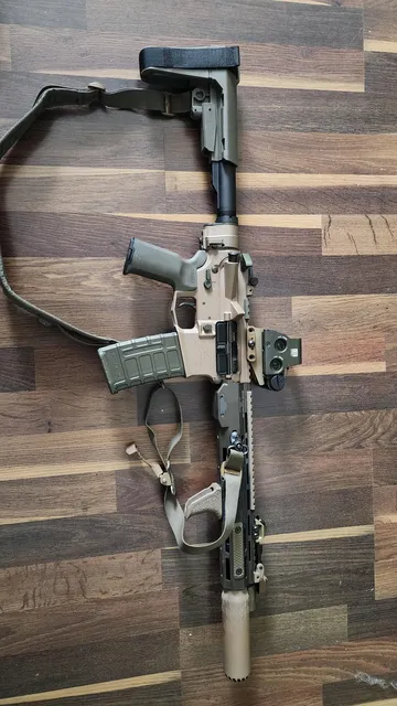 OD Green BCM / Aero M4E1 13.9-inch with Geissele MK8 and HUXWRX Flow