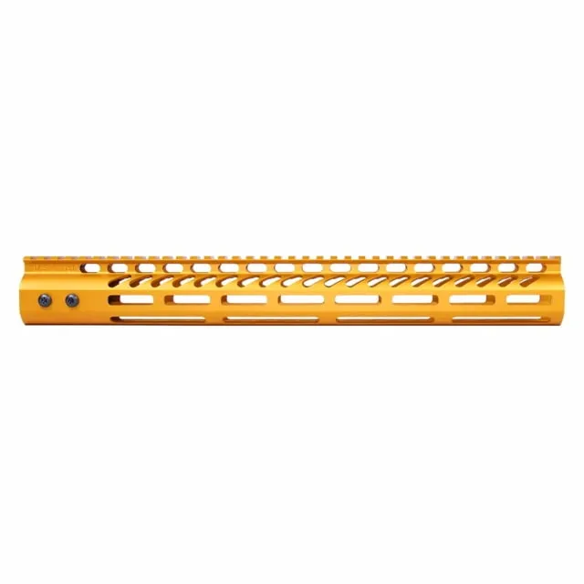 Guntec USA Ultra Lightweight Thin M-LOK System Free Floating Handguard w/Monolithic Top Rail 15in Orange