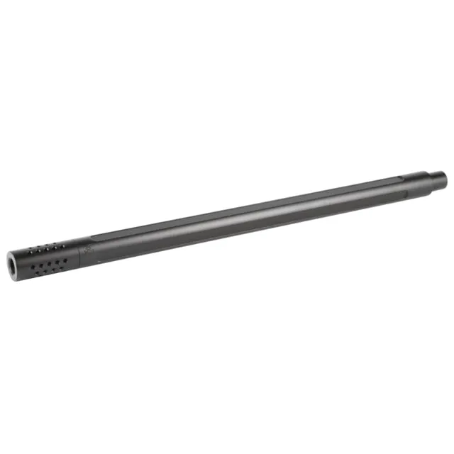 True Precision Rimfire Barrel 22LR Fluted Bull Profile Threaded Multi-Port Compensator Fits Nitride Finish Black