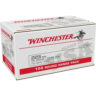 USA White Box 223 Remington 55gr Full Metal Jacket 150/Box