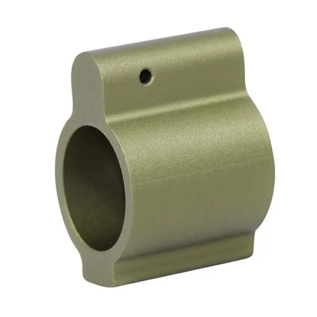 Guntec USA AR-15 Aluminum Low Profile .750 Gas Block Anodized Green