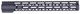 Guntec USA AR-15 15in Air-Lok Series M-LOK Compression Free Floating Handguard w/ Monolithic Top Rail Anodized Black