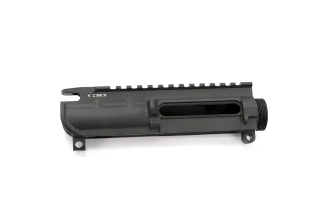 V Seven Sovereign AR-15 Threaded Stripped Upper Receiver w/no Forward Assist Cerakote Armor Black
