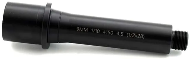 AT3 Tactical 9mm Straight Profile 4.5 Inch AR-15 Barrel Black