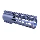 Guntec USA 7in .308 Caliber AIR-LOK Series M-LOK Compression Free Floating Handguard With Monolithic Top Rail Anodized Grey