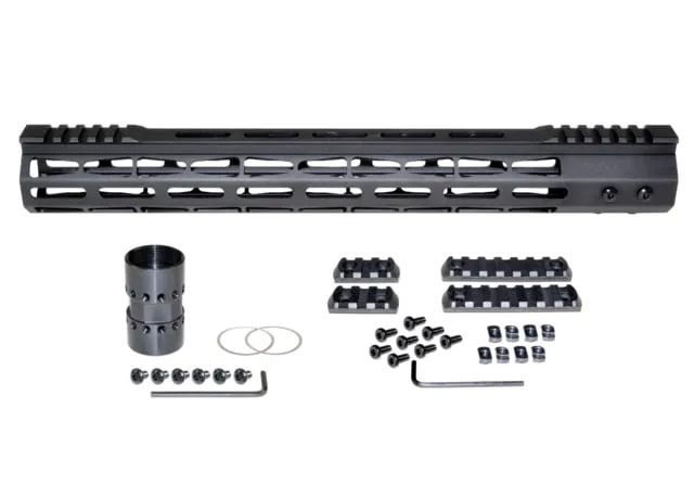 Presma AR-15 Super Light M-LOK Series Free Float Handguards with Partial Top Rail 15in Black