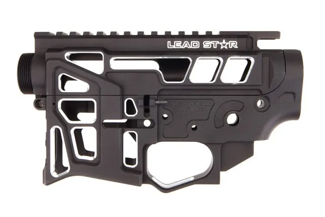 Lead Star Arms LSA-15 - Skeletonized AR-15 Receiver Set -Contrast Cut Black