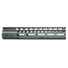 Guntec USA Ultra Lightweight Thin M-LOK System Free Floating Handguard w/Monolithic Top Rail 10in Green