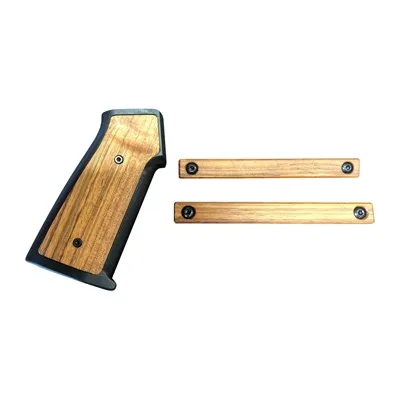 AR-15 Grip With M-LOK Handguard Panels Brazilian Cherry