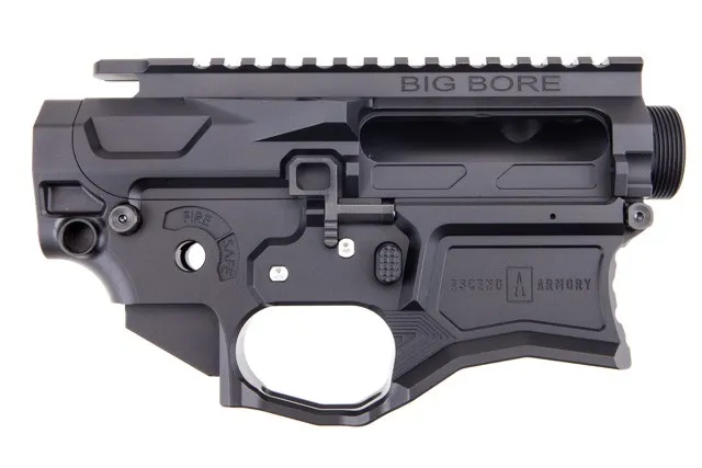 Ascend Armory AR-15 Matched Billet Receiver Set - 6061 Big Bore Shield Deflector