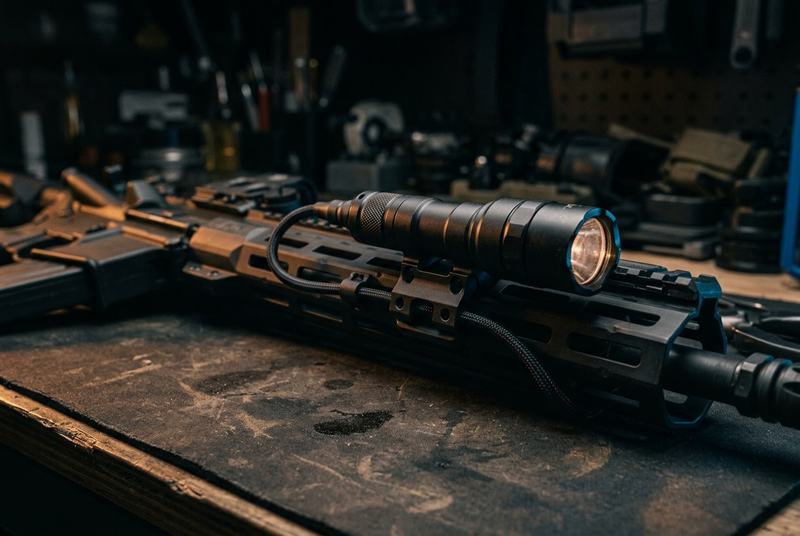 Weapon light mounted on an M-LOK handguard