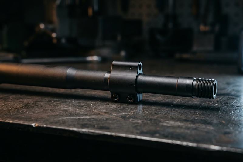 AR-15 barrel contour step with a low-profile gas block and threaded muzzle