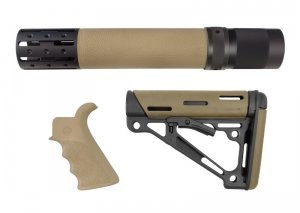Hogue AR-15/M-16 Kit- Includes Mil-Spec Buffer Tube and Hardware - Desert Tan - 15378