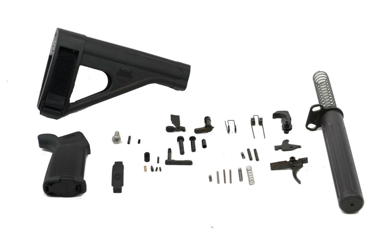 MOE Pistol Lower Build Kit with SB Tactical SOB Pistol Brace, Black - 516444583