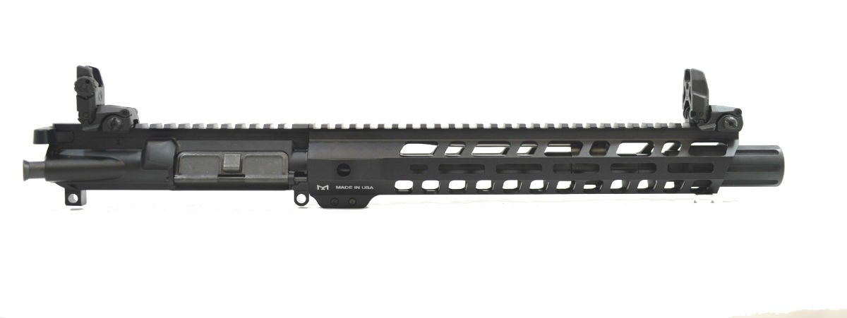 PSA 10.5" Pistol-Length 300AAC 1/8 12" M-lok Slant Upper - With BCG, CH, And MBUS Sight Set - 5165447571