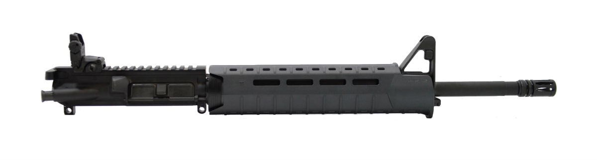 PSA 16" Mid-Length Phosphate 5.56 NATO 1/7 Gray MOE SL Upper With BCG, CH, & Rear MBUS - 516445899