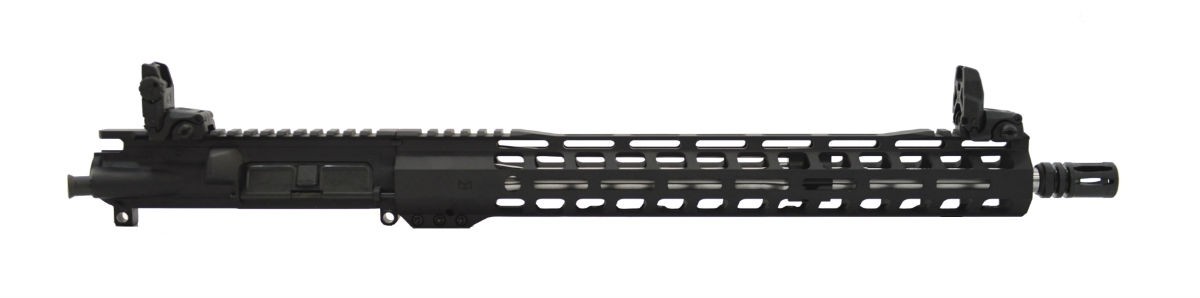PSA 16" Mid-Length  5.56 NATO 1/7 Stainless Pencil 15" Lightweight M-Lok Upper With MBUS Sight Set - No BCG or CH - 5165448127