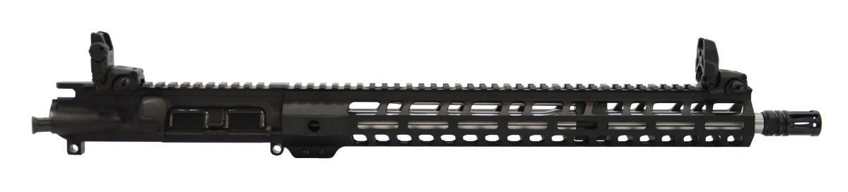 PSA 16" Mid-length 5.56 NATO 1:7 Stainless Steel 15" Lightweight  M-lok Upper With MBUS Sight Set - No BCG or CH - 5165448124