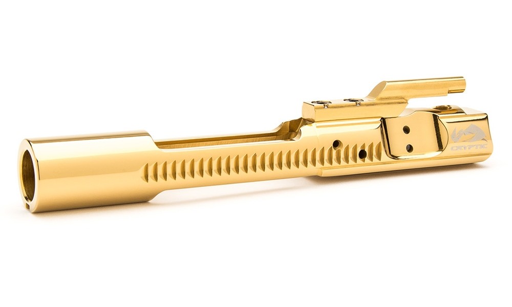 Cryptic Coatings Mystic Gold Complete Bolt Carrier Group with Carpenter 158 HPT/MPI Tested Bolt