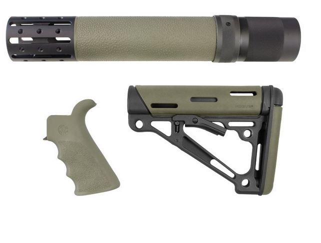 Hogue AR-15/M-16 Kit- Includes Mil-Spec Buffer Tube and Hardware - OD Green