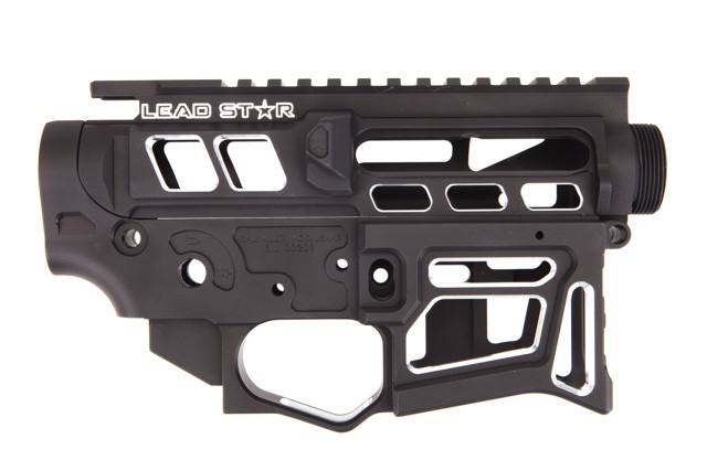 Lead Star Arms LSA-15 - Skeletonized AR-15 Receiver Set -Contrast Cut Black