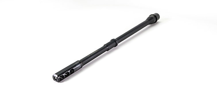 Faxon 14.5" Pencil 5.56 NATO Nitride Barrel with Slim 3 Port Muzzle Brake - 15A58M14NPQ-PMB3