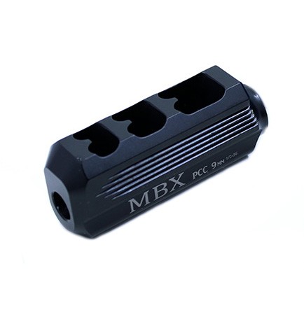 MBX PCC Compensator, 1/2x28, 9mm, Black - mpcccomp28