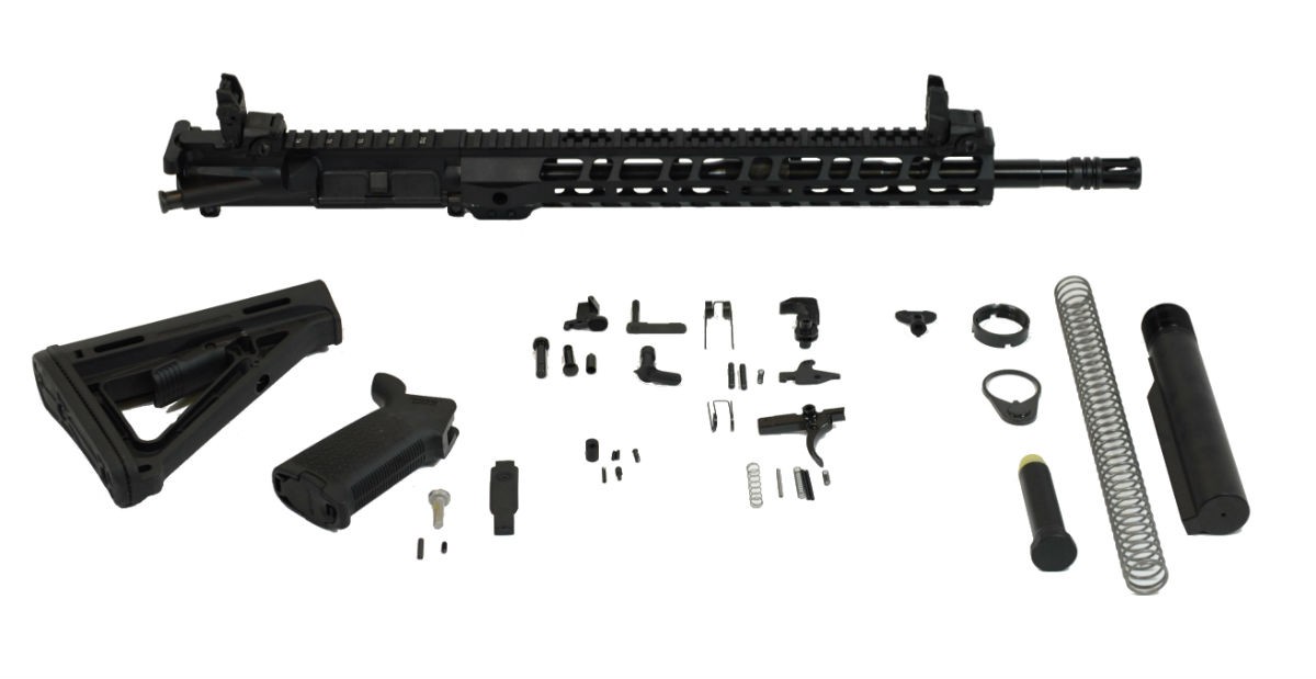 PSA 16" M4 Carbine 1:7 Nitride 13.5" Lightweight M-Lok MOE Freedom Rifle Kit w/ MBUS Sight Set