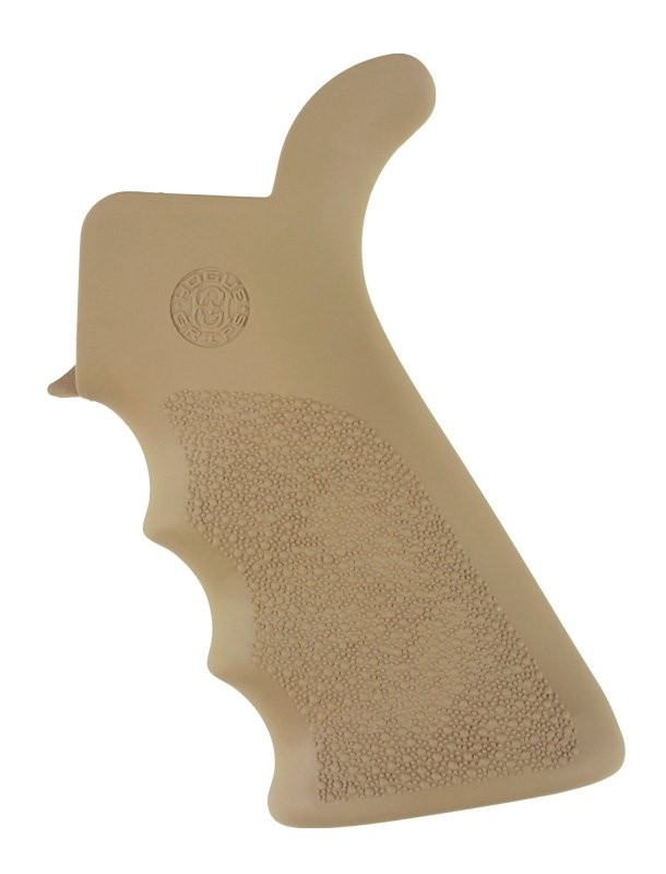 Hogue AR Platform OverMolded Beavertail Rubber Grip with Finger Grooves, Flat Dark Earth – 15023