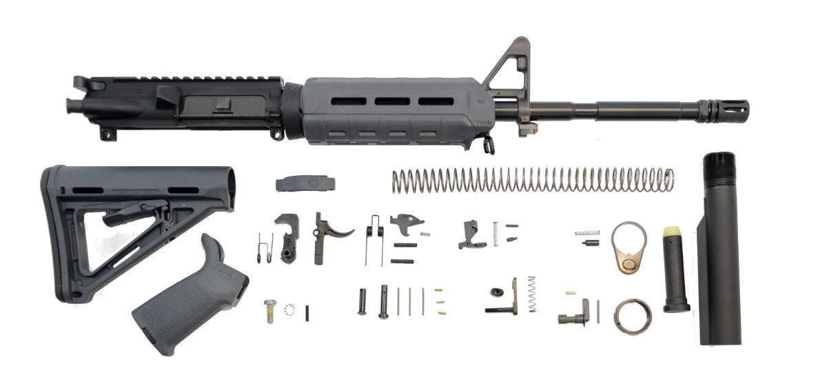 PSA 16" Carbine-Length M4 5.56 NATO 1/7 Nitride Gray MOE Rifle Kit - 5165448531