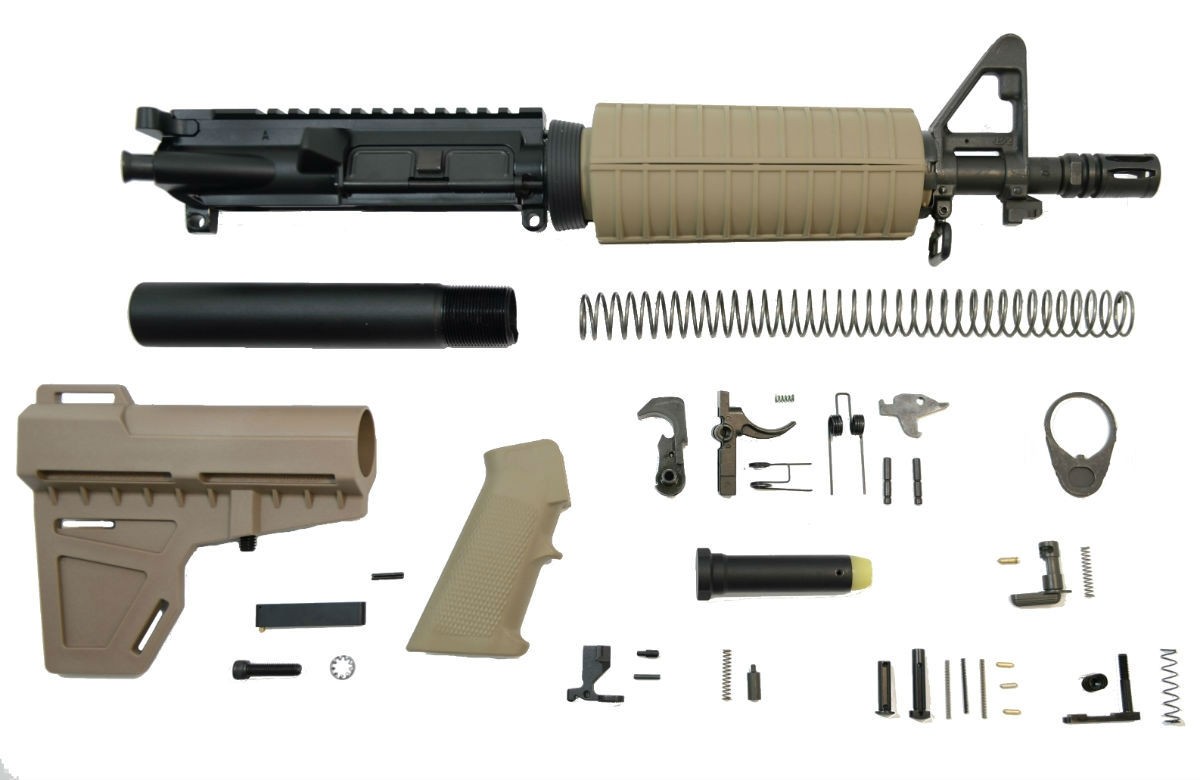 PSA 10.5" 5.56 NATO 1/7" Phosphate Classic Shockwave Pistol Kit, Flat Dark Earth - 5165449128