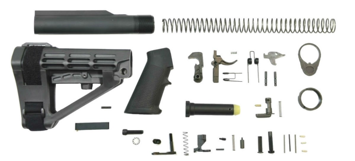 PSA SBA4 Classic Pistol Lower Build Kit, Black