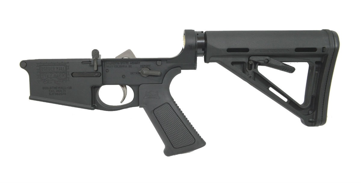 PSA "Build The Wall" PA10 Forged Complete MOE EPT 308 Lower with Over Molded Grip